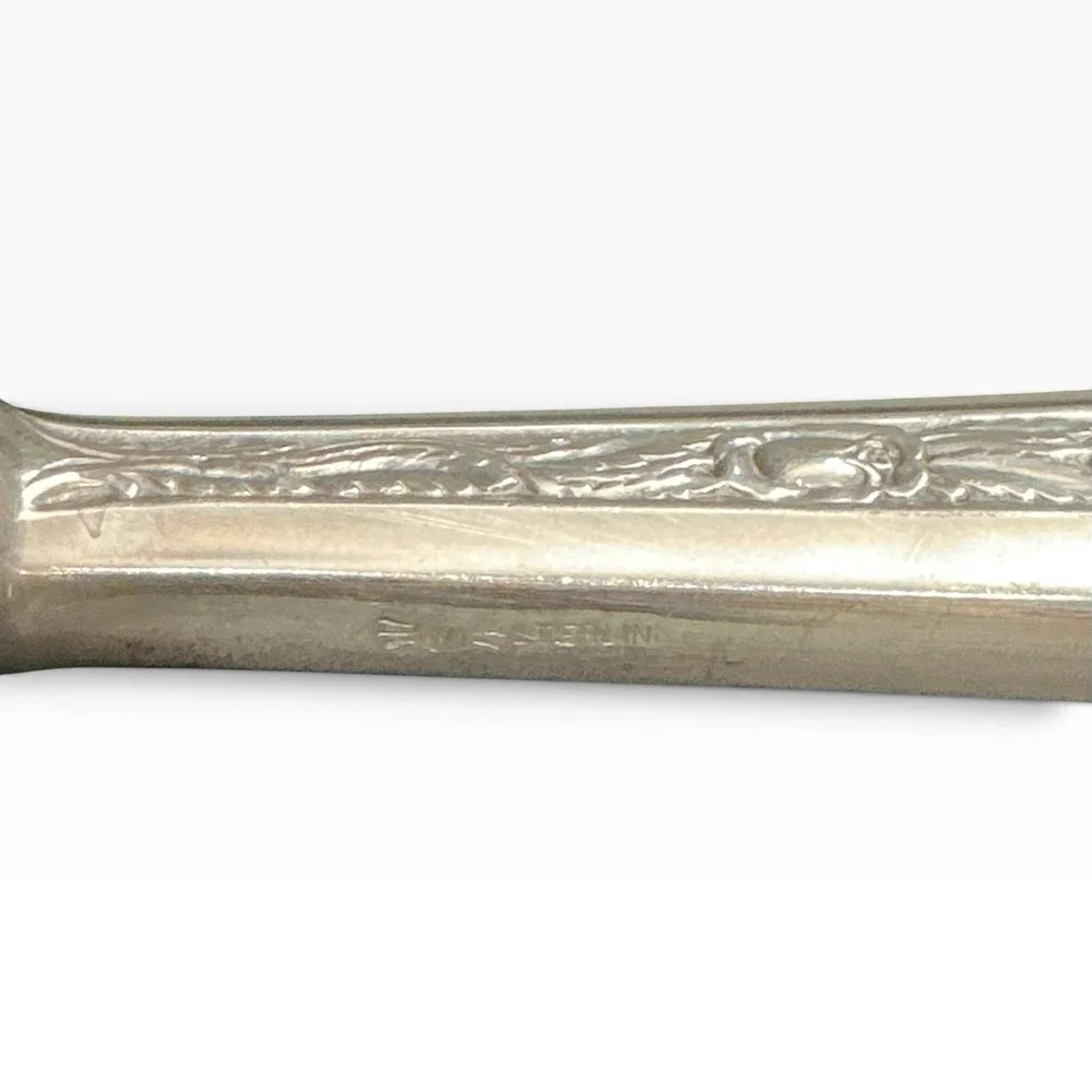 Antique Schneider Toledo Sterling Silver Rose Cake Breaker Angel Food Server